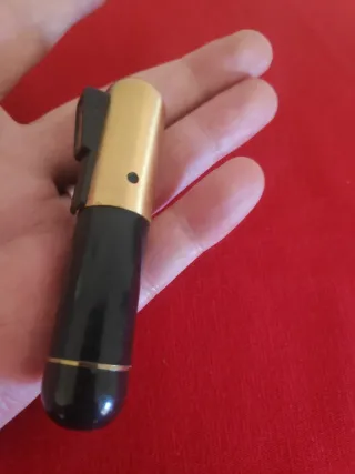 Encendedor Vintage Art Déco Dorado y Negro