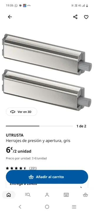 Herrajes de presión para muebles