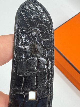 Cinturón Hermes Negro Hebilla Dorada