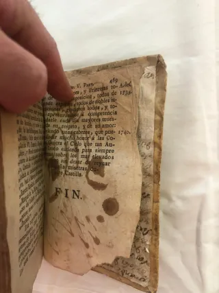 Libro antiguo siglo XVIII