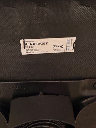 Silla de oficina IKEA RENBERGET Negra