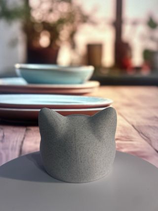 Soporte para gafas forma gato efecto Mármol regalo