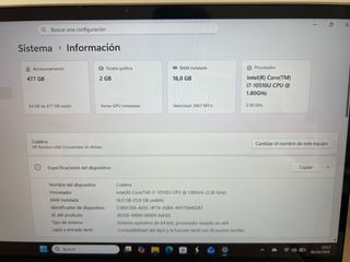 Portátil HP Pavilion x360 i7 10ª Gen 16GB RAM 512G