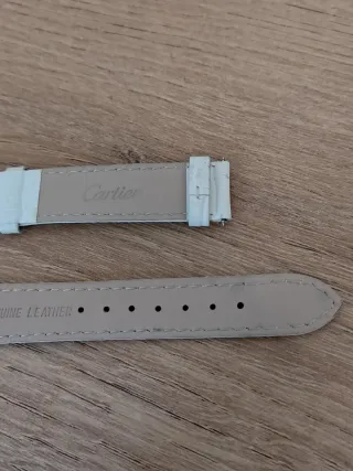 Correa Cartier Blanca y Plateada