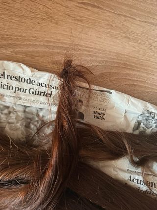 6 Mallas pelo fallera trenzas castaño.
