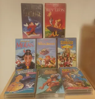 8 Películas VHS Disney Clásicos
