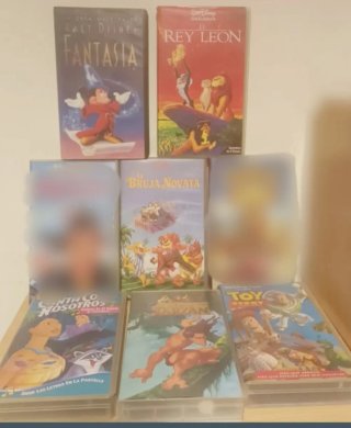 6 Películas VHS Disney Clásicos
