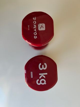 2 Mancuernas Rojas 3 kg