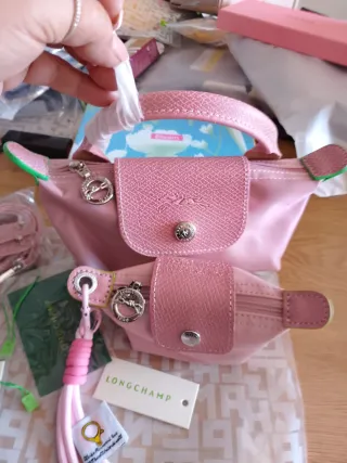 Bolso y monedero Longchamp Rosa