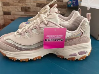 Skechers D'Lites Beige/Rosa Nuevas con Etiqueta