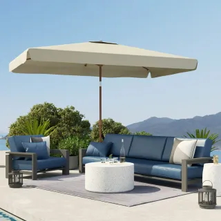 Sombrilla Terraza Exterior Beige 300x200x245cm