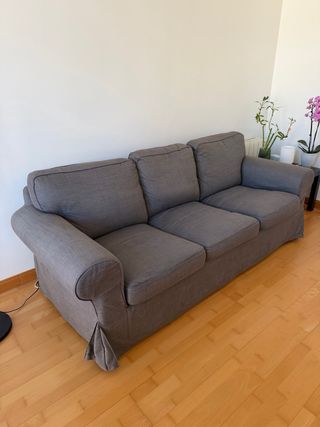 Sofá EKTORP 3 plazas gris IKEA