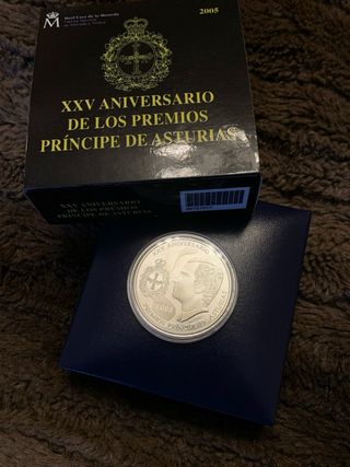Moneda 10€ Plata XXV Aniversario Príncipe Asturias