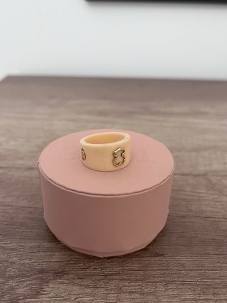 Anillo Tous Oso Dorado Beige