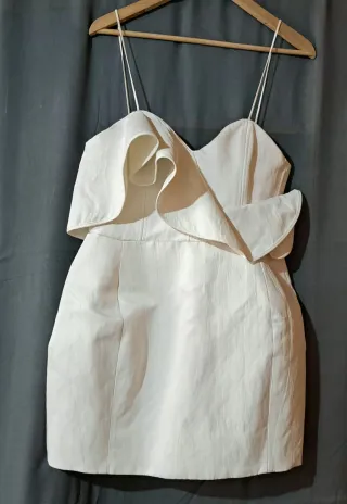 Vestido Zara Blanco Corto Tipo Corpiño