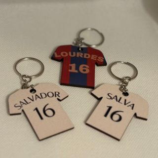 Llavero Fútbol Personalizado con Nombre y numero