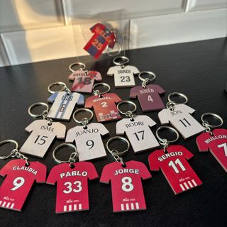 Llavero Fútbol Personalizado con Nombre y numero