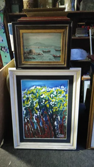 Quadro olio su tela 50x70 Battaglia Romano