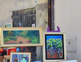 Quadro olio su tela 50x70 Battaglia Romano