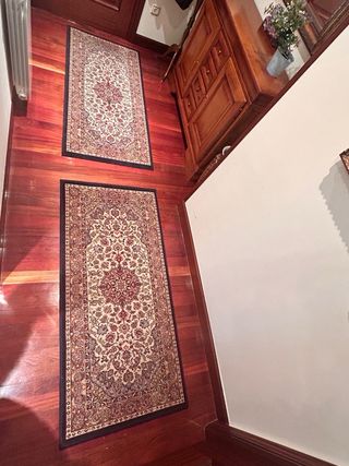 Alfombra pasillo lana antigua vintage