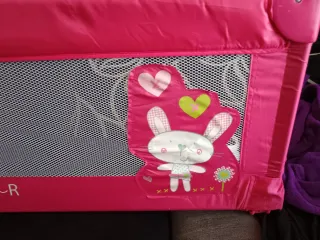 Barrera de Cama Infantil Rosa