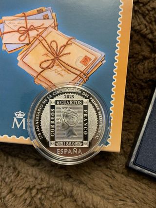 Moneda Plata 10€ 175 Aniversario Sello España