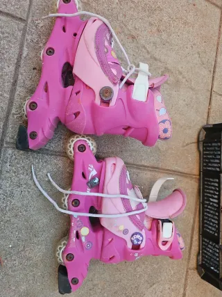 Patines en línea rosas para niña