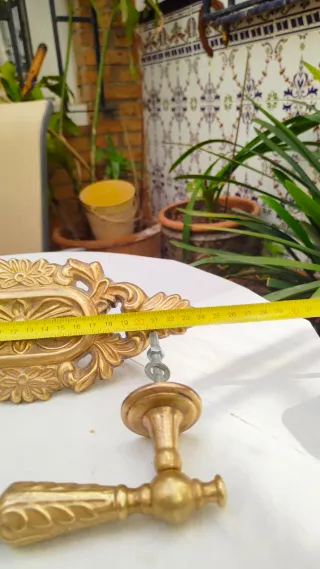 Conjunto antiguos  tiradores embellecedor bronce