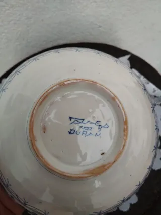Plato hondo Talavera Duran años 50 ,19 cm diametro