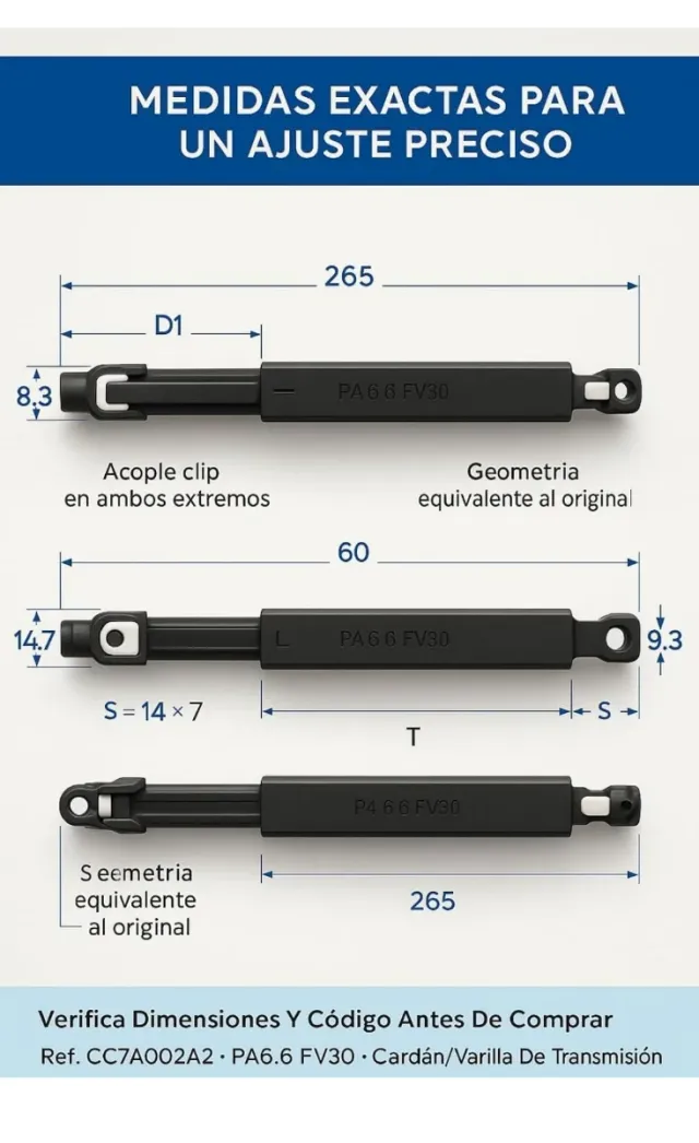 Cardan para comandos de forno Fagor CC7A002A2