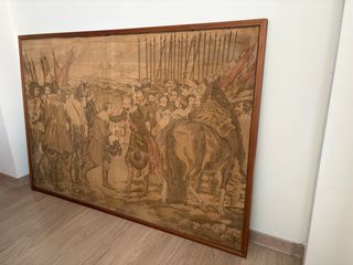 Tapiz antiguo militar