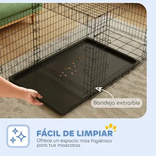 Jaula Perro Plegable Transportín Negro