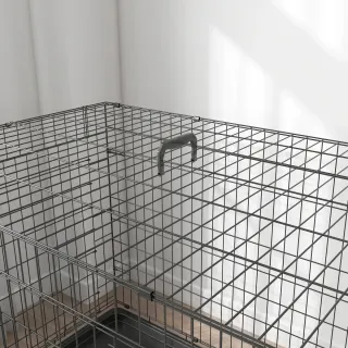 Jaula Perro Plegable Transportín Negro