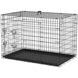 Jaula Perro Plegable Transportín Negro