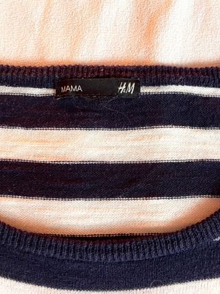 Maglia rigata a maniche lunghe premaman tg. S