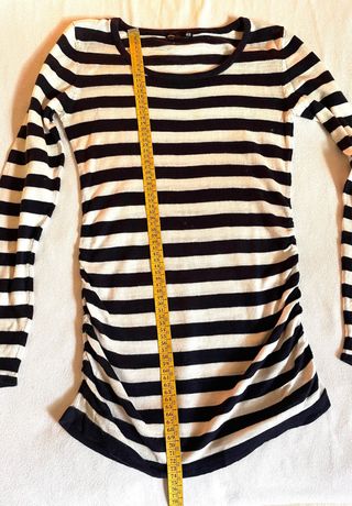 Maglia rigata a maniche lunghe premaman tg. S