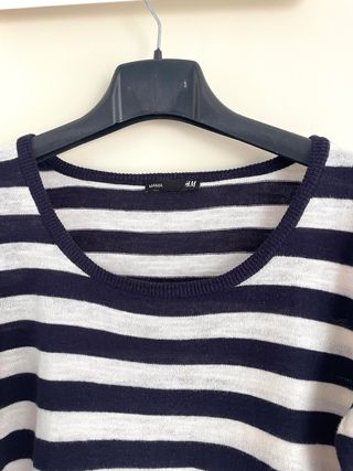 Maglia rigata a maniche lunghe premaman tg. S