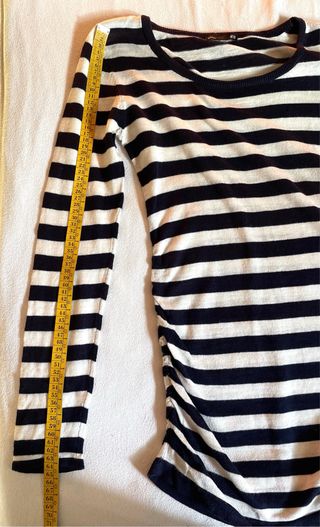Maglia rigata a maniche lunghe premaman tg. S