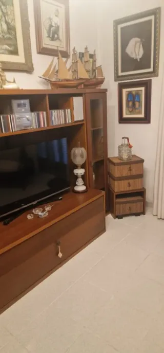 Mueble TV madera y cristal