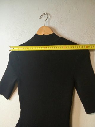 Vestido elástico Morgan negro y blanco