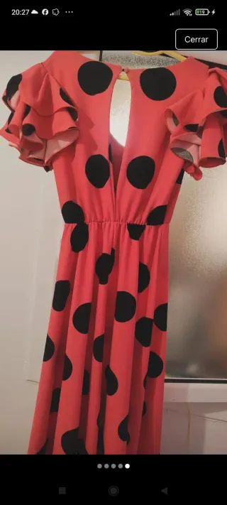Vestido Flamenca Lunares Rojo y Negro