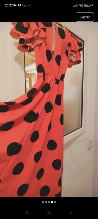 Vestido Flamenca Lunares Rojo y Negro