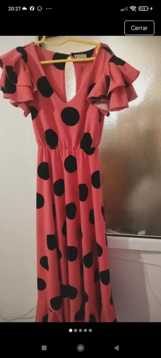 Vestido Flamenca Lunares Rojo y Negro