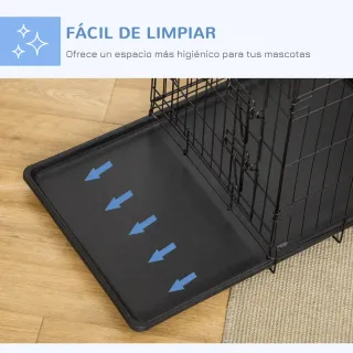 Jaula Perro Plegable Transportín Negro