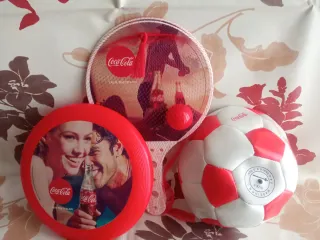 Set Coca-Cola: Pallone, Racchette, Frisbee