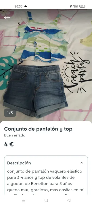 Vestido niña bordado talla 4