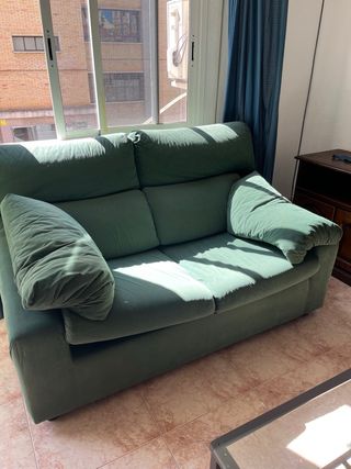 Sofá cama 2 plazas verde