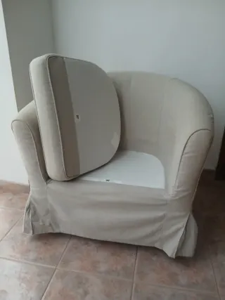 Sofá individual beige