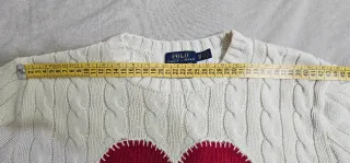 Polo Ralph Lauren Maglione Bianco con  Cuore Tg XS