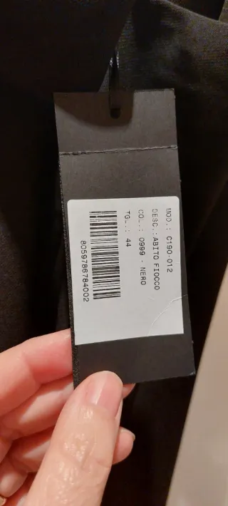 Tubino nero elegante tg 44 nuovo